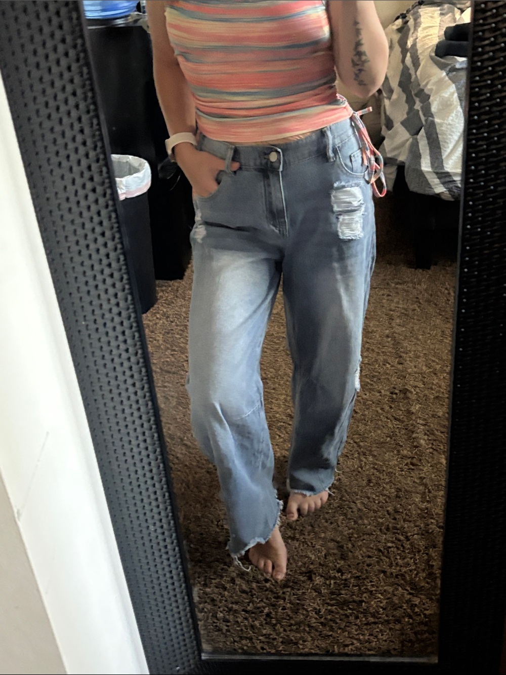 Light Blue size M Distressed Women’s Jeans